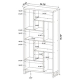 Delwin 10-shelf Bookcase Antique Nutmeg