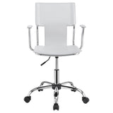 Himari Adjustable Height Office Chair White and Chrome