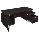 Lawtey Rectangular Storage Office Desk Cappuccino