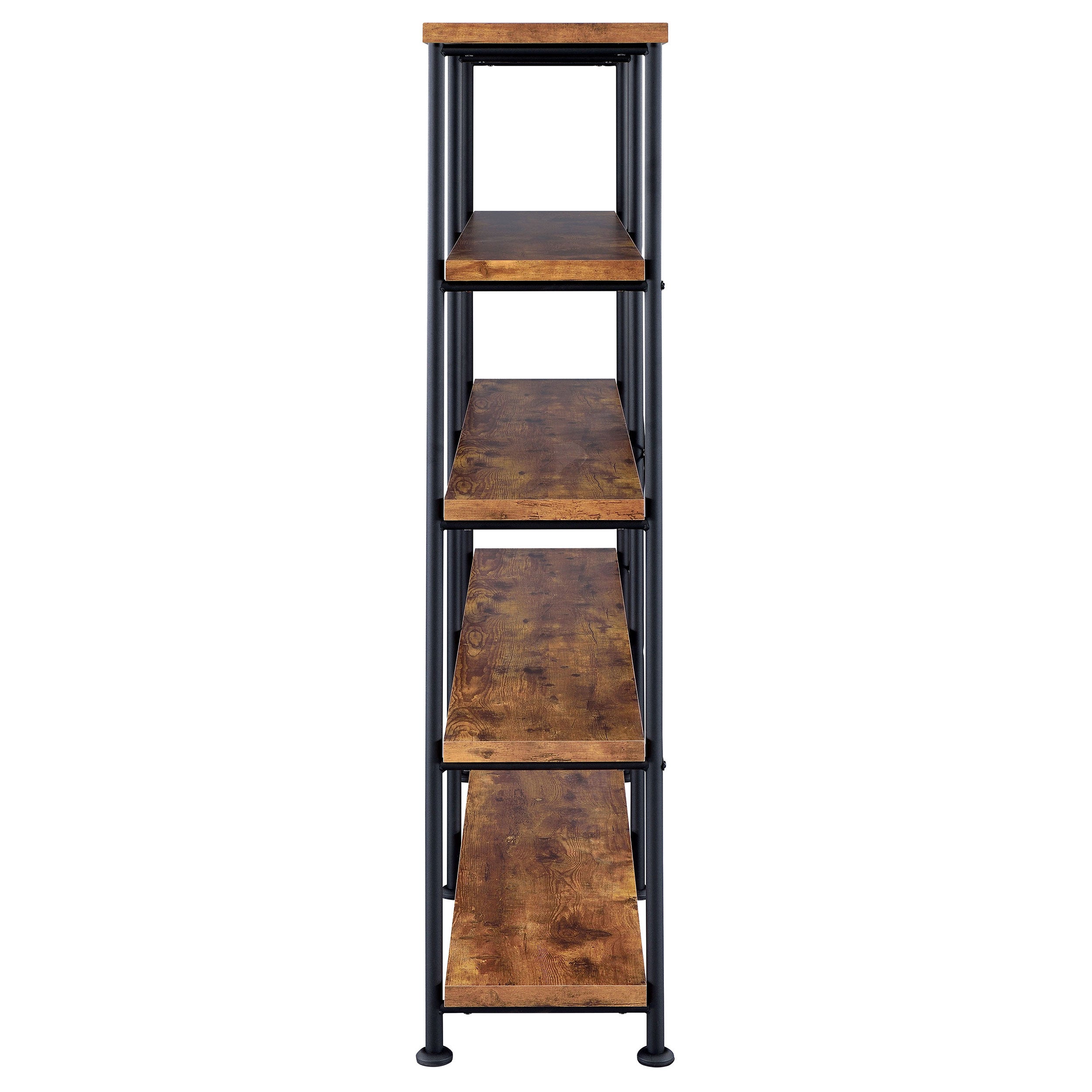 Analiese 4-shelf Open Bookcase Antique Nutmeg