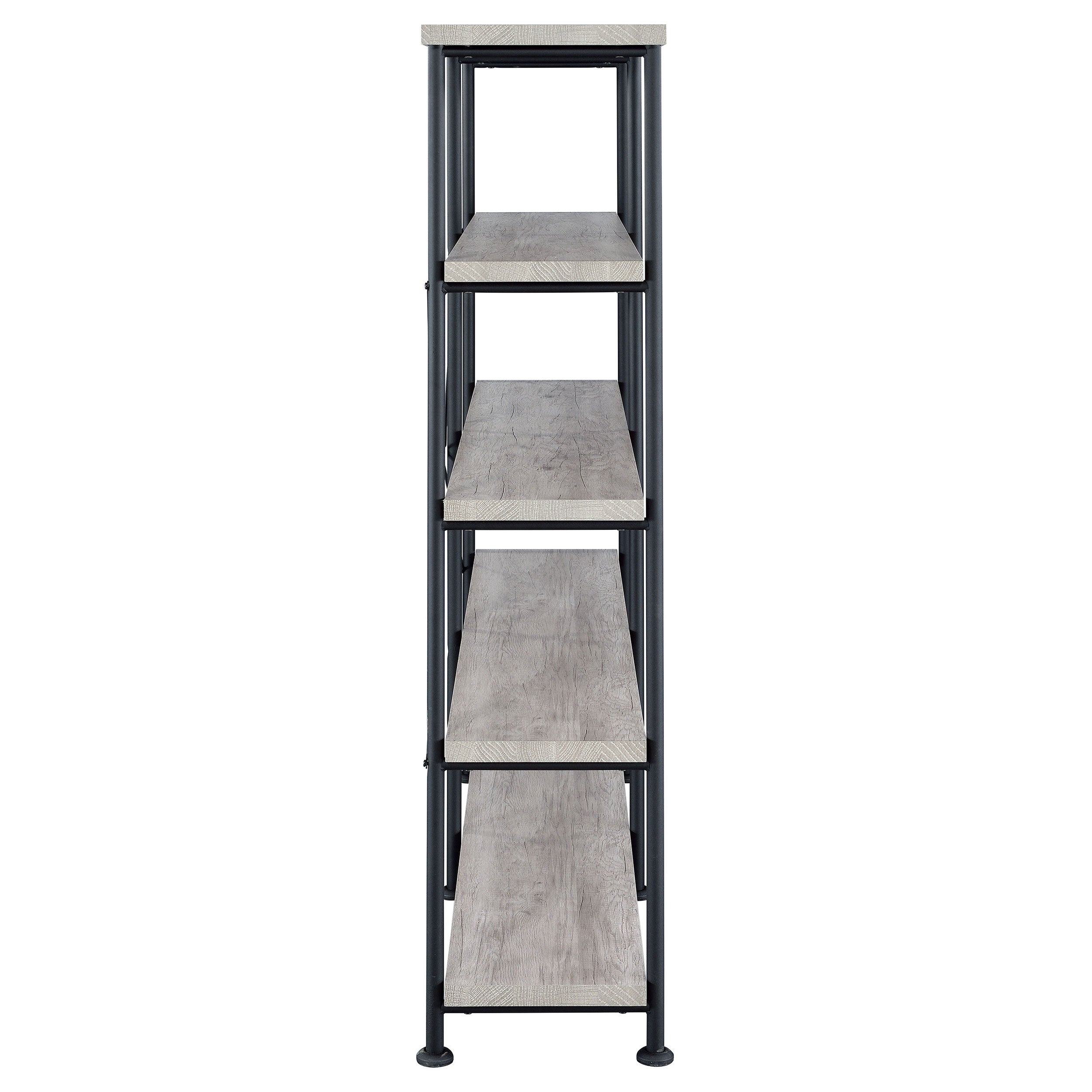 Analiese 4-shelf Open Bookcase Grey Driftwood