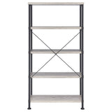 Analiese 4-shelf Bookcase Grey Driftwood