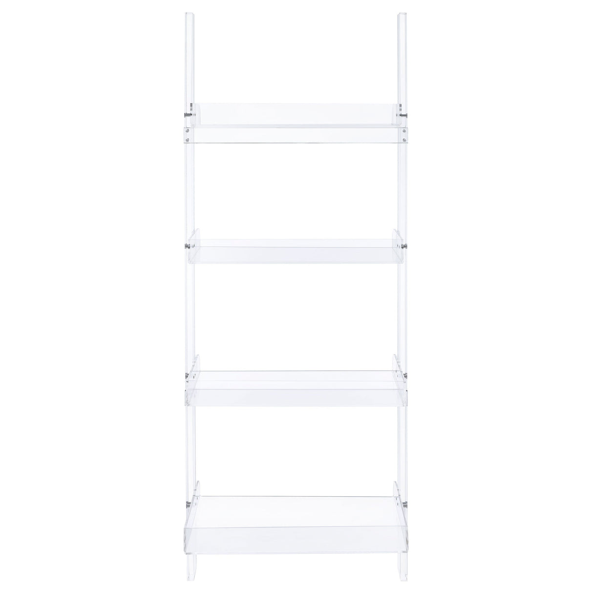 Amaturo 4-shelf Ladder Bookcase Clear