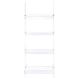 Amaturo 4-shelf Ladder Bookcase Clear