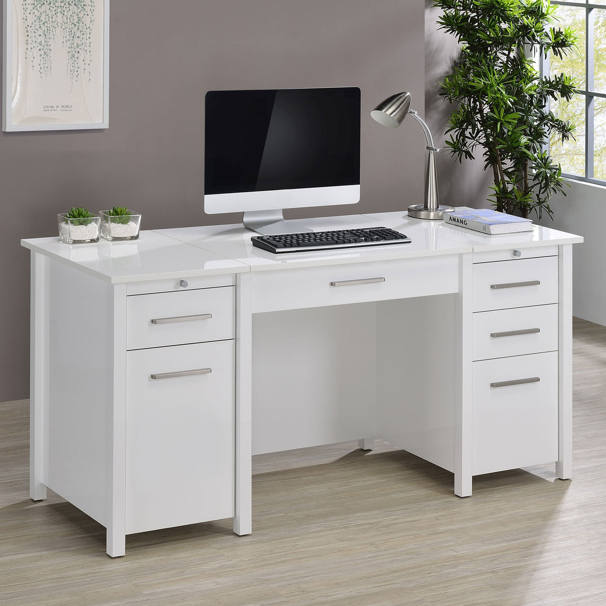 Dylan 4-drawer Lift Top Office Desk