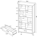 Dylan Rectangular 8-shelf Bookcase