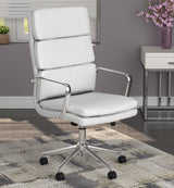 Ximena High Back Upholstered Office Chair White