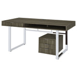 Whitman 4-drawer Writing Desk Weathered Grey