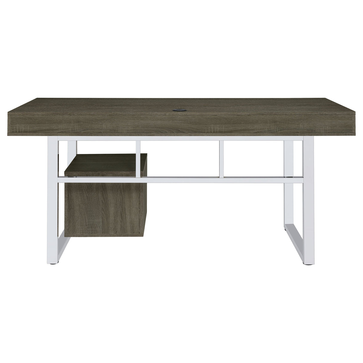 Whitman 4-drawer Writing Desk Weathered Grey