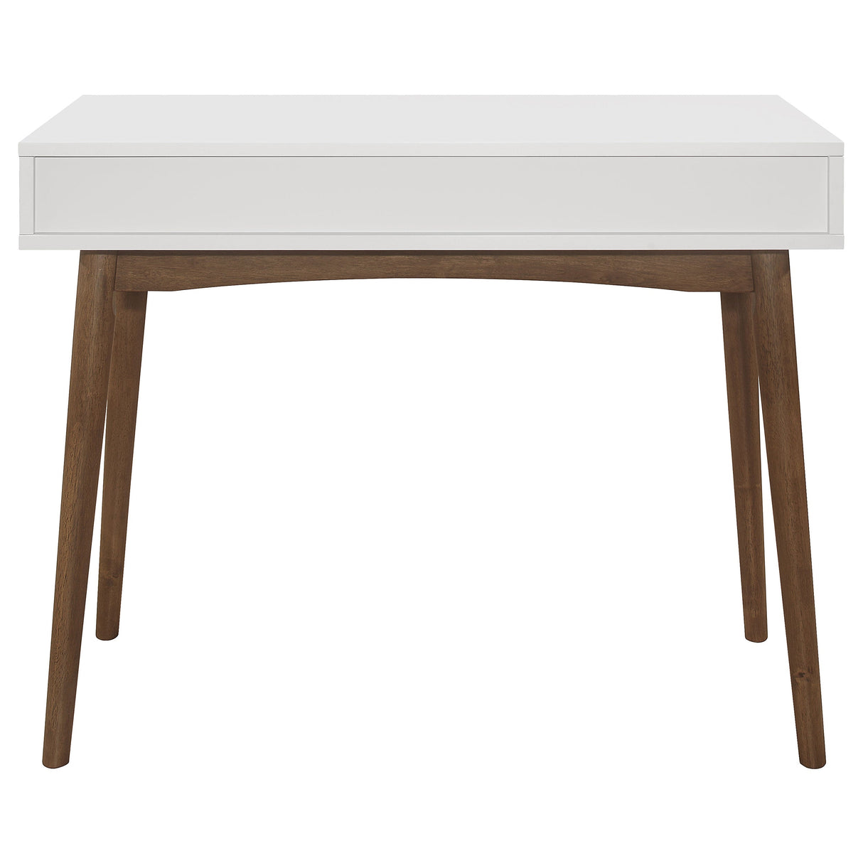 Bradenton 1-drawer Writing Desk White and Walnut