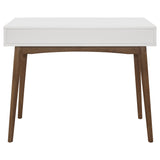 Bradenton 1-drawer Writing Desk White and Walnut