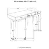 Bradenton 1-drawer Writing Desk White and Walnut