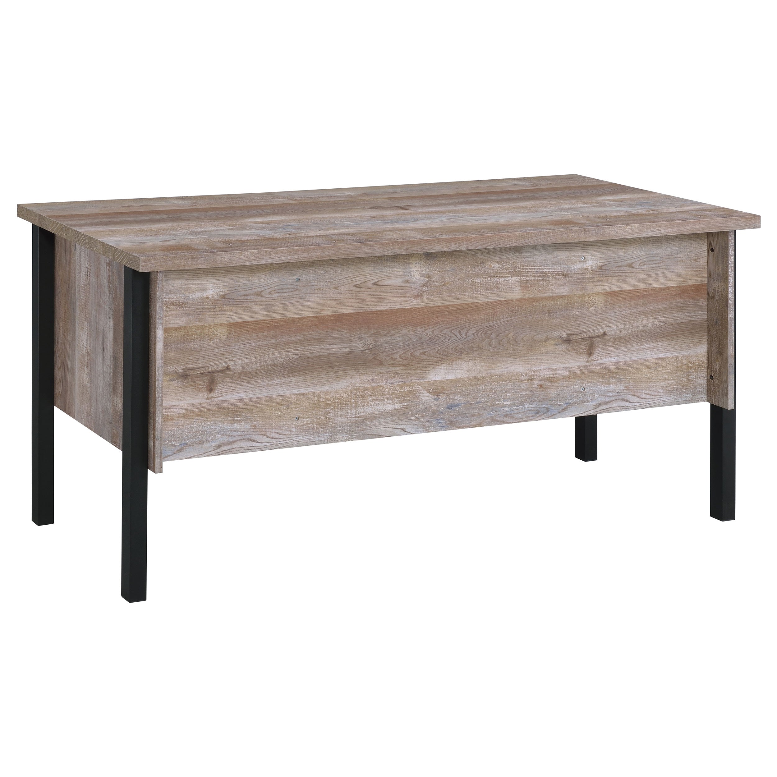 Samson 4-drawer Office Desk Weathered Oak