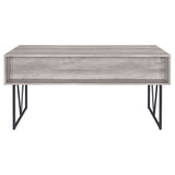 Analiese 4-drawer Writing Desk Grey Driftwood