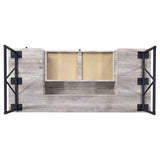 Analiese 4-drawer Writing Desk Grey Driftwood