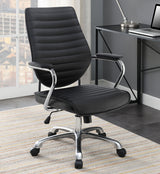 Chase High Back Office Chair Black and Chrome