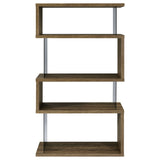 Emelle 4-shelf Bookcase with Glass Panels