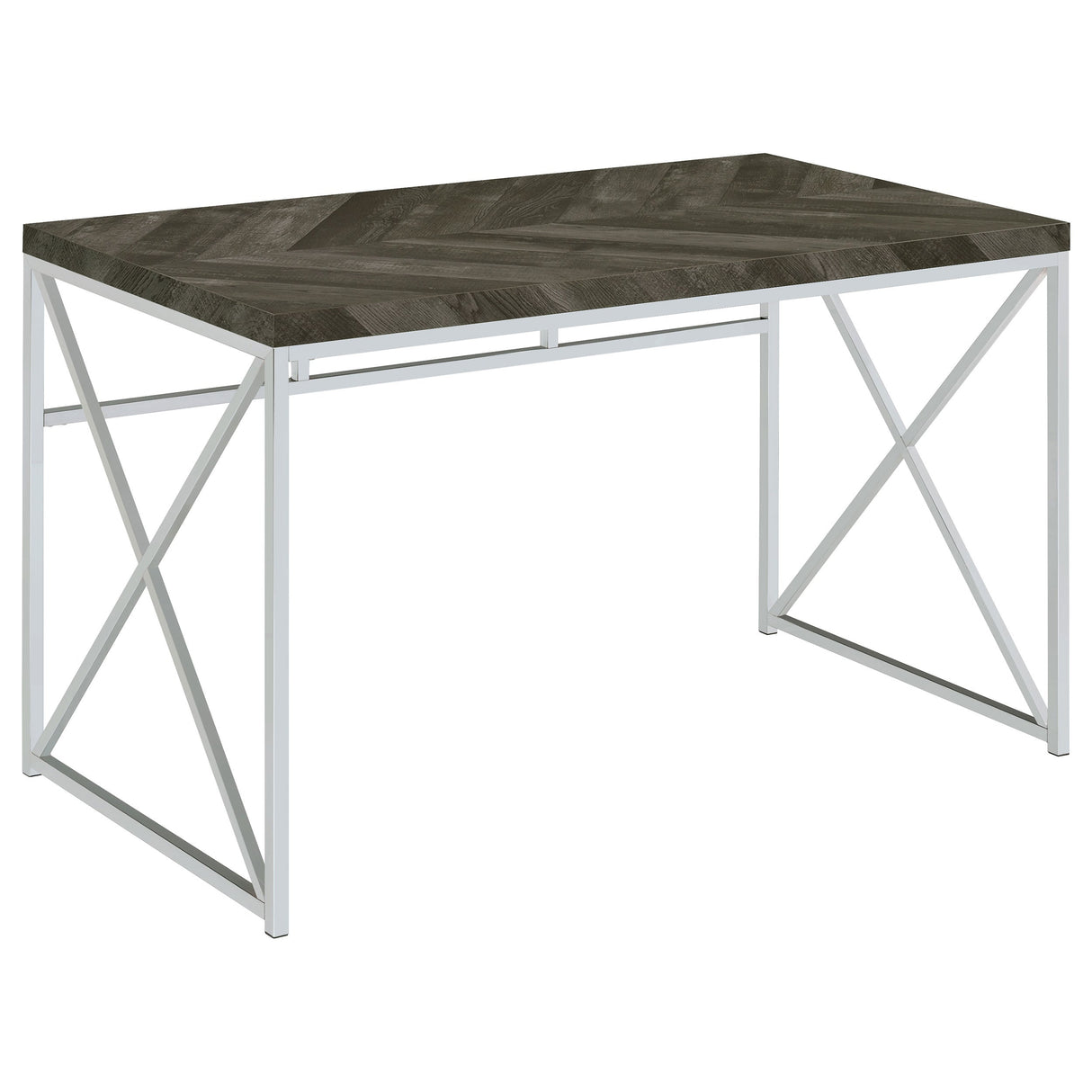 Grimma Writing Desk Rustic Grey Herringbone