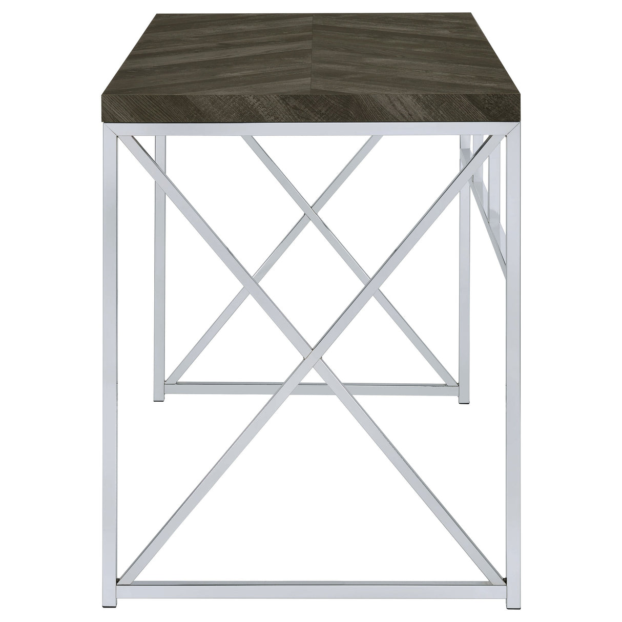 Grimma Writing Desk Rustic Grey Herringbone