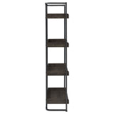 Ember 4-shelf Bookcase Dark Oak and Sandy Black