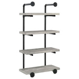 Elmcrest 24-inch Wall Shelf Black and Grey Driftwood