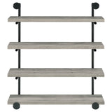 Elmcrest 40-inch Wall Shelf Black and Grey Driftwood