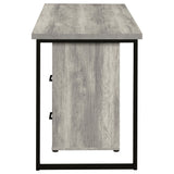 Hertford L-shape Office Desk with Storage Grey Driftwood