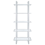 Hartford Glass Shelf Bookcase Chrome