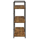 Cole 3-Shelf Bookcase Antique Nutmeg and Black