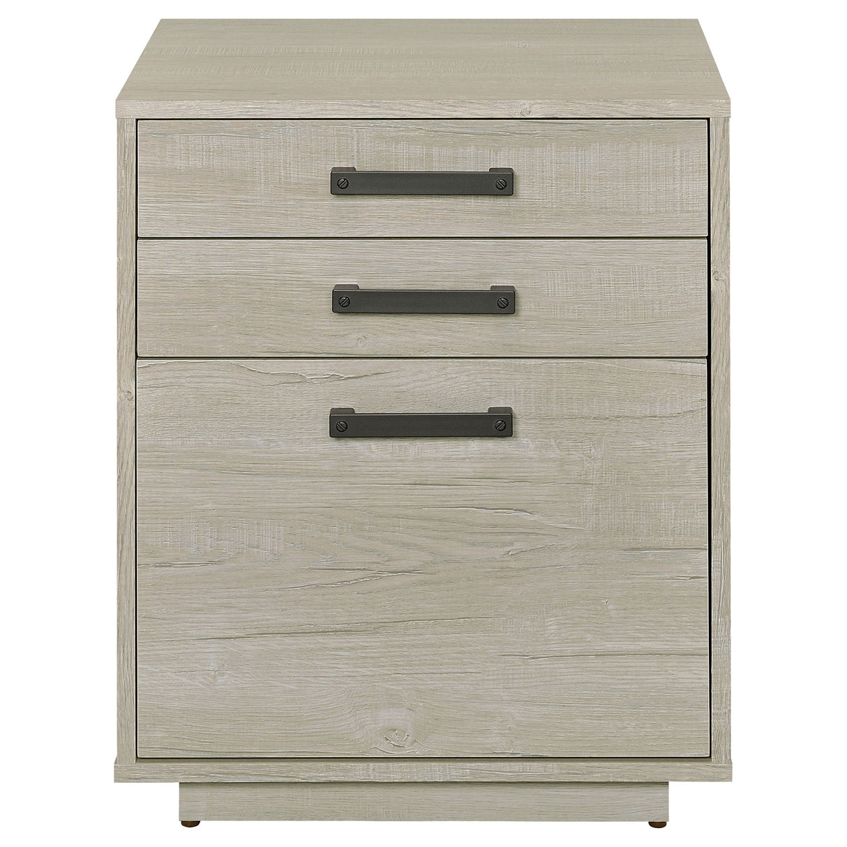 Loomis 3-drawer Square File Cabinet Whitewashed Grey