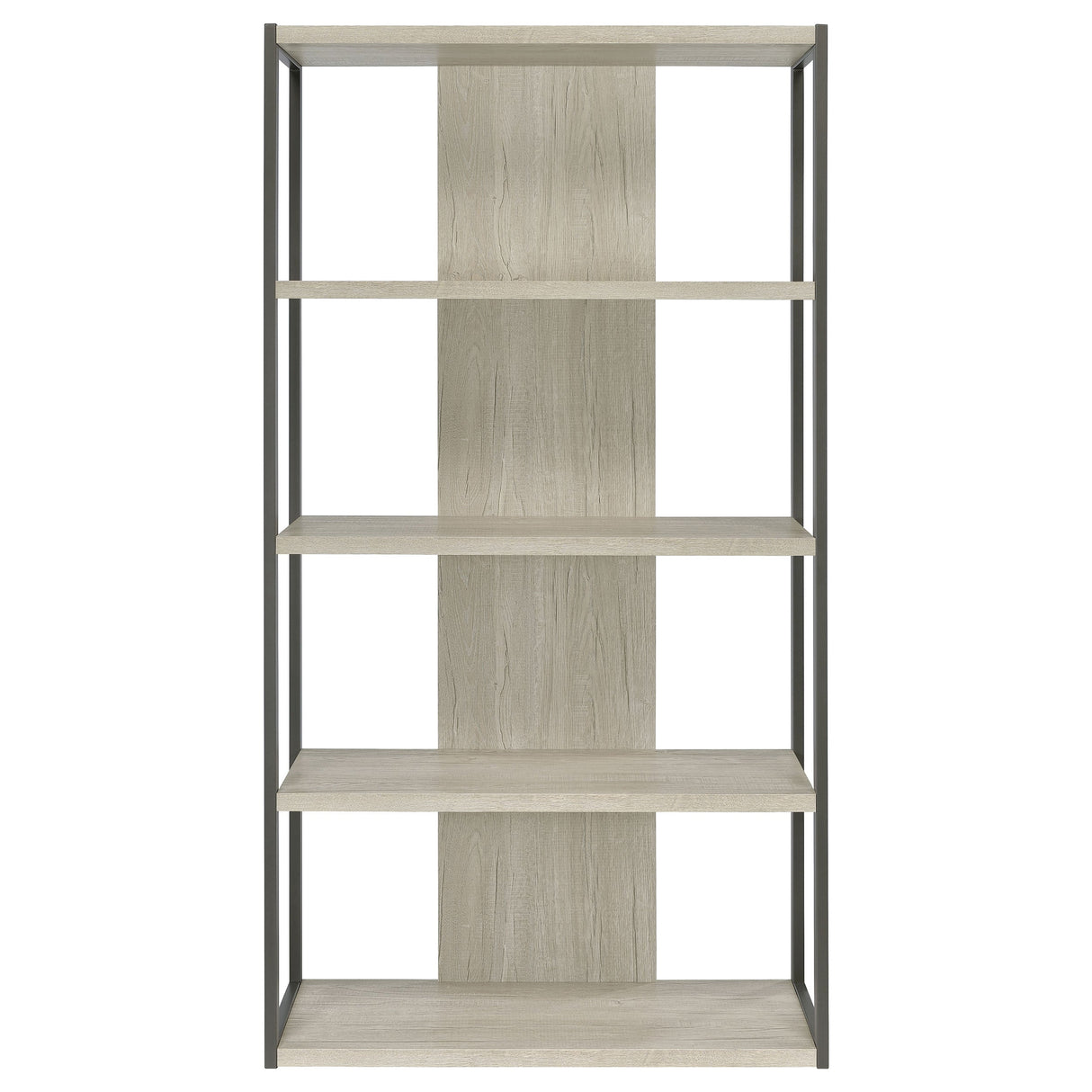 Loomis 4-shelf Bookcase Whitewashed Grey