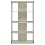 Loomis 4-shelf Bookcase Whitewashed Grey