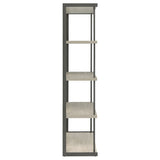 Loomis 4-shelf Bookcase Whitewashed Grey