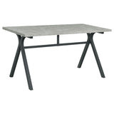 Tatum Rectangular Writing Desk Cement and Gunmetal