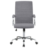 Abisko Upholstered Office Chair with Casters Grey and Chrome