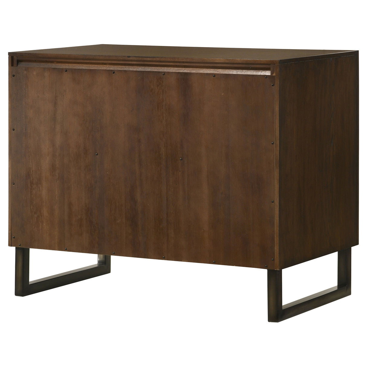 Marshall 4-drawer File Cabinet Dark Walnut and Gunmetal