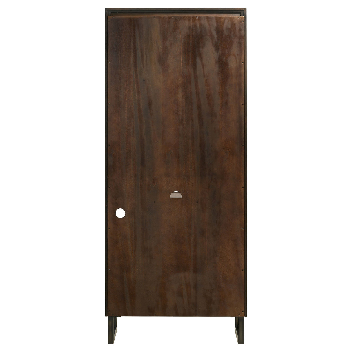 Marshall 5-shelf Bookcase Dark Walnut and Gunmetal