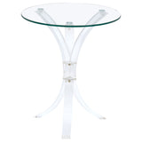 Laning Round Accent Table Clear