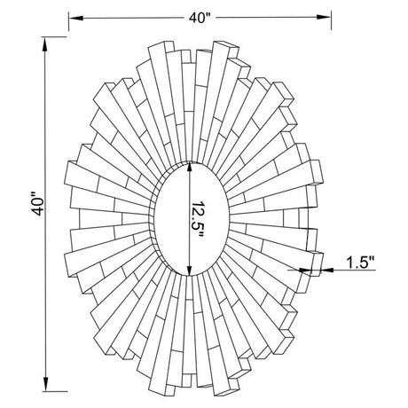 Danika Sunburst Circular Mirror Silver