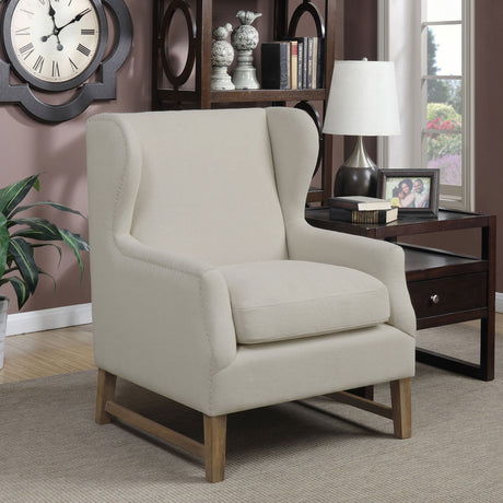 Fleur Wing Back Accent Chair Cream