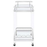 Jefferson 2-tier Glass Serving Cart Clear