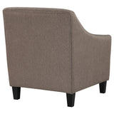 Liam Upholstered Sloped Arm Accent Club Chair Camel