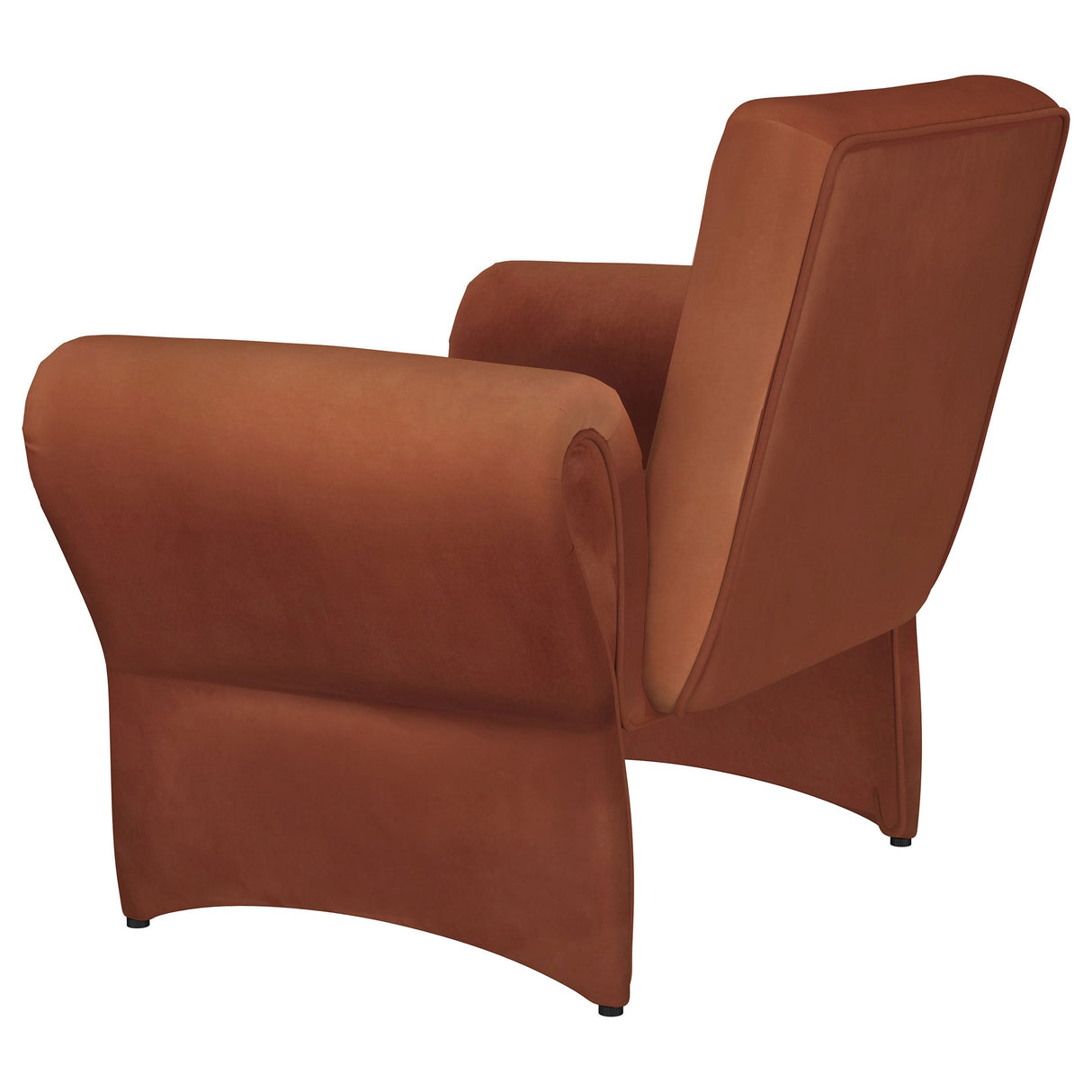 Liana Upholstered Roll Arm Accent Armchair Rust Orange