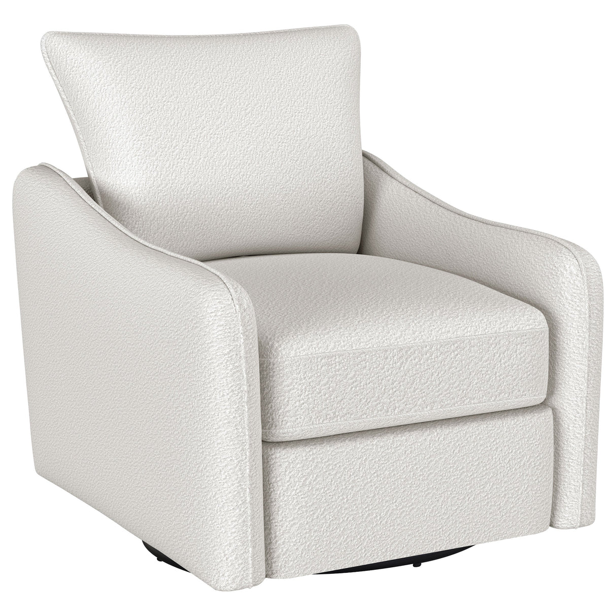 Madia Upholstered Sloped Arm Swivel Glider Chair Vanilla