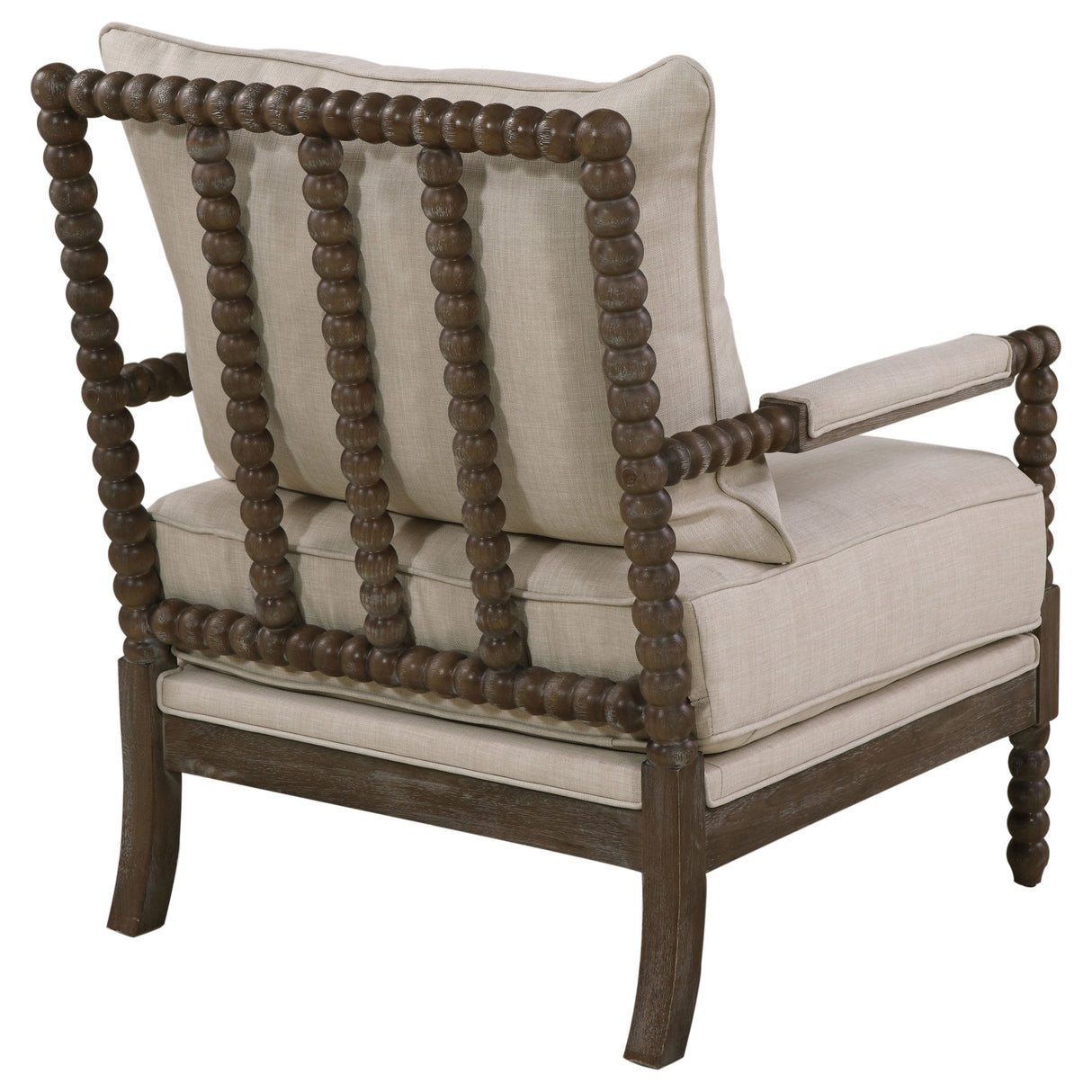 Blanchett Upholstered Accent Chair with Spindle Accent White and Navy