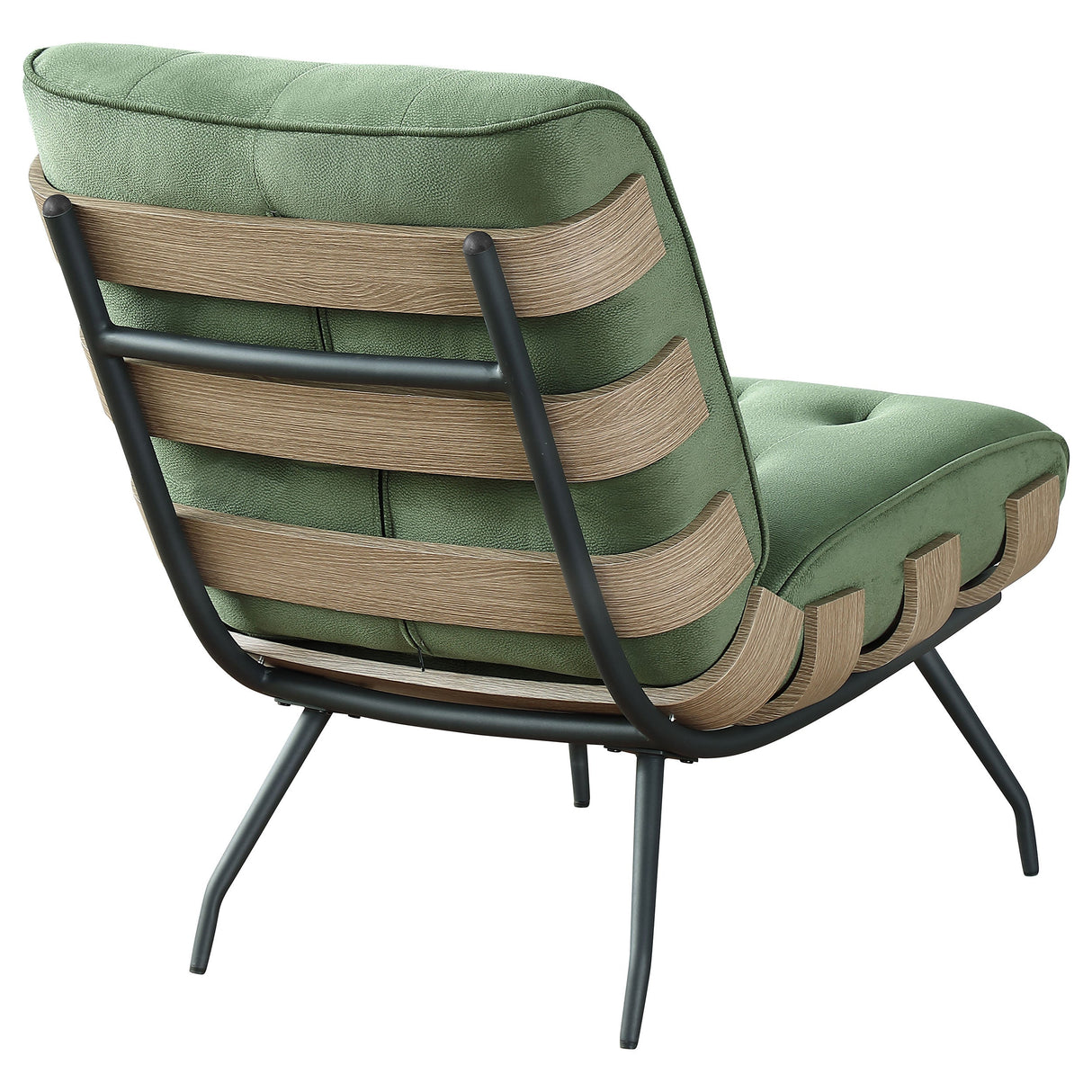 Aloma Armless Tufted Accent Chair Green