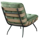 Aloma Armless Tufted Accent Chair Green