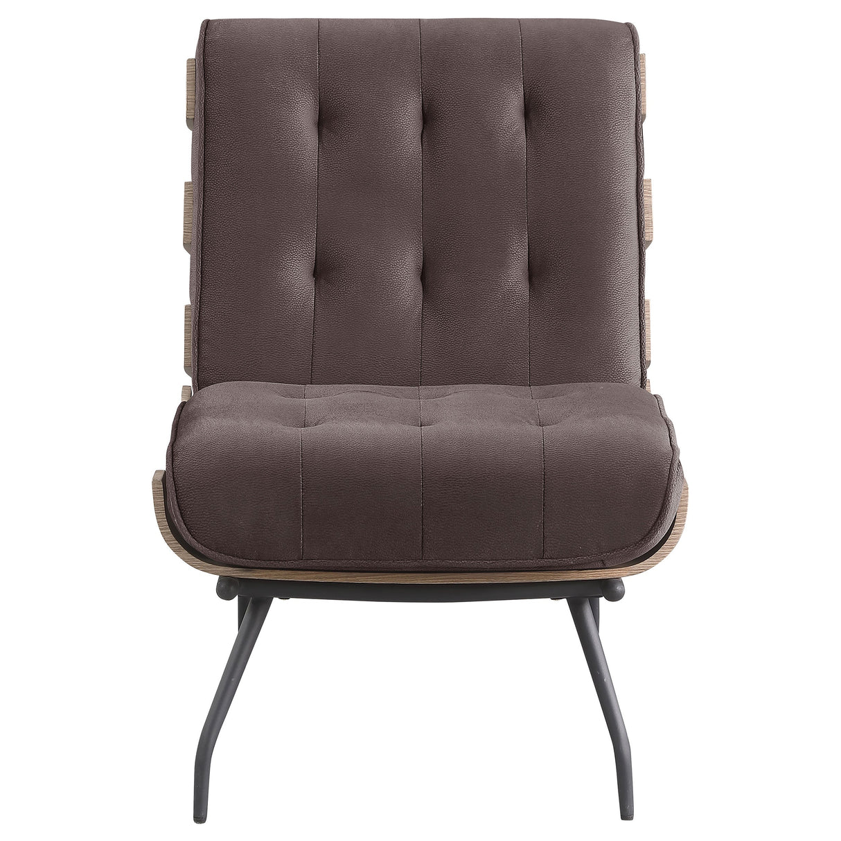 Aloma Armless Tufted Accent Chair Green