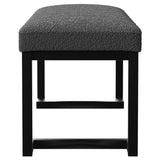 Mesa Boucle Upholstered Tufted Accent Bench Charcoal