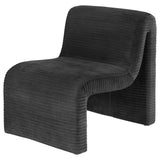 Drayton Upholstered Curved Armless Accent Chair Black